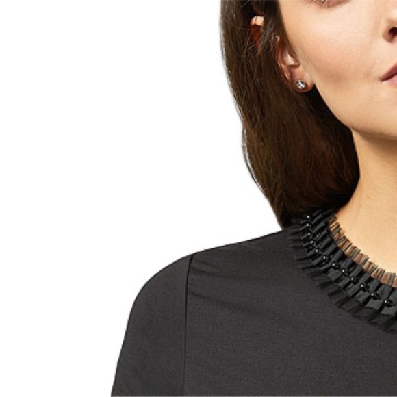 Ted Baker Jacii Frill Neck Fitted T-shirt - Picture 4 of 6